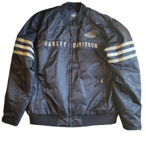 Harley-Davidson Men’s Heritage Nylon Bomber Jacket Black/Beige